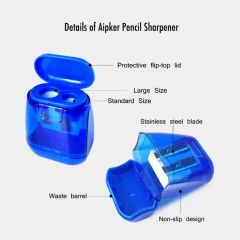 Colorful Portable Compact Dual Holes Manual Pencil Sharpeners - Image 3