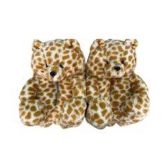 Kids Boy Men Women Ladies Girl Toddler Wholesale Bulk Custom Colorful Home House Indoor Warm Plush Soft Shoes Animals Teddy Bear Slippers - Yangzhou Detuo Trading Co., Ltd.
