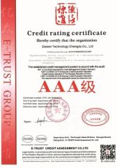 Credit rating certificate certificate from Sichuan Junyi Industrial Equipment Co.,Ltd