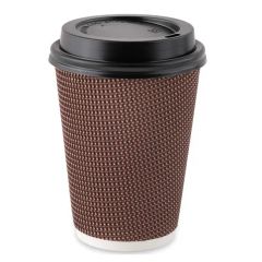 Wholesale Ripple Wall Paper Coffee Cup 8oz with Customized Logo - Image 6