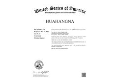 HUAHANGNA certificate from Wuhan Xinhuahang Household Goods Co., Ltd.
