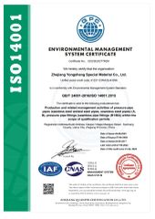 ISO14001 certificate from Wenzhou Sinco Steel Co., Ltd.