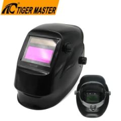 Black PP Shell Auto Darkening Welding Helmet Mask Industrial CE ANSI Ratchet Solar Power Welding Helmets - Heilongjiang Safer Co., Ltd.
