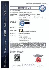 CE certificate from Xuzhou Shenwei Foundation Machinery Technology Co., Ltd