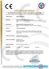 Laser Machine CE certificate of Shenyang Faith Technology Co., Ltd. – certificate photo, supplier certificates section