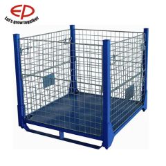 Galvanized Foldable and Stackable Wire Mesh Storage Cage Origin Cn Trademark EP Folded Folded Scale Heavy Duty Model NO. WZP-001 - Image 1