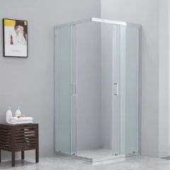Square Simple Shower Room Sliding Glass Shower Enclosure Brand Suez Trademark SUEZ Origin Zhejiang Tray Material ABS Tray Shape - Image 1