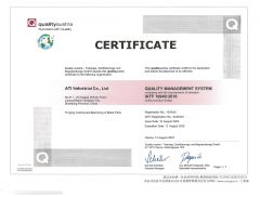 IAFA16949 certificate from Ati Industrial Co., Ltd.