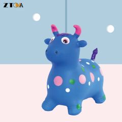 PVC Inflatable Animal Jump Toy Fix Color Cow Customized Animal - Image 4