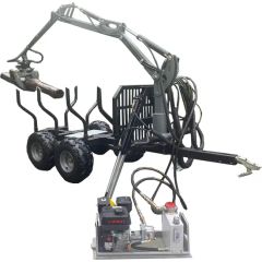 Timber Log Trailer with Crane for ATV and UTV - Image 2