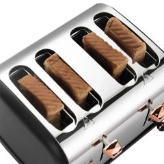 Automatic Fast Heating Wide Slots Bread Toaster with Removable Crumb Tray Toasters Cooking Appliances 4 Slice Toaster - Image 5