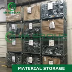 Industrial Storage Collapsible Stacking Rigid Mesh Wire Container Storage Cage - Image 3
