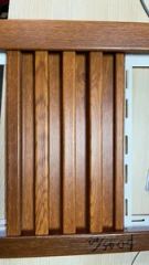 PVC Soffit Ceiling Panel Vinyl Siding Louver Profile Wooden Color - Image 2