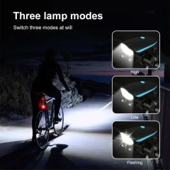 Multifunctional Night Riding Highlight Bike Accessories Speaker Bicycle Light with Horn - Image 2