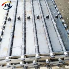 Hinged Steel Slat Conveyor Belt Chain Driven for Recycling Forging - Image 2