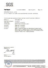 Test Report of ABS 3d filament certificate from Guangzhou Yousu3D Technology Co., Ltd.