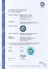 HIPROVE ISO13485-1 certificate of Qingdao Hiprove Medical Technologies Co., Ltd. – certificate photo, supplier certificates section