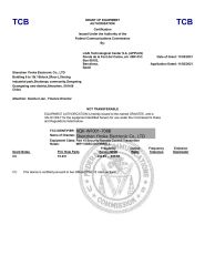 FCC certificate from Guangdong Yiroka Technology Co., Ltd
