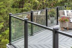 Spigot Based Balcony Glass Railing (Flat Glass) Material Glass Design Ralling Position Balcony Color Transparent Glass Type Flat - Image 1