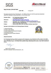SGS Report certificate of KLT Enterprises Company Limited – certificate photo, supplier certificates section