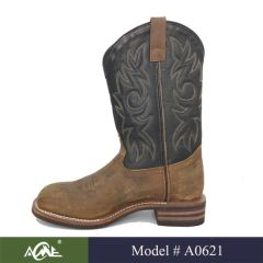 11" Western Boots Mens Cowboy Element Lace Origin China Gender Unisex Trademark Acme Model NO. A0621 Toe Style Round Material Leather - Image 1
