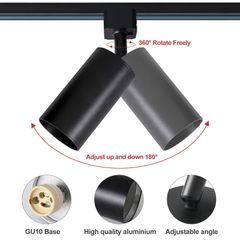 12-Light LED Track Lighting Kit with 13.2FT H Type Track Lighting Rails (Brand New) - Image 3