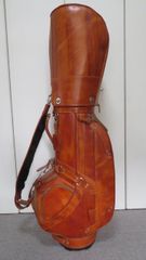 Maruman Majesty Genuine Leather Brown Luxury cart bag golf bag rare japan NEW - Image 3