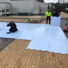 Zspe Portable Roller Skating Rink High Quality UHMWPE Synthetic Ice Hockey Rink - Image 6