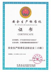 Work Safety Standardization Certificate certificate from Xingtai Top-Team Import and Export Trade Co., Ltd.