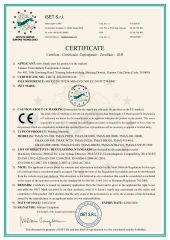 CE of Battery Welder certificate from Xiamen Tmax Battery Equipments Limited
