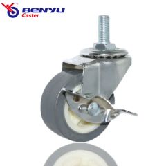 1 5 Inch Brake Caster Wheel Light Duty Furniture Castors - Image 1