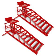 Heavy Duty Hydraulic Steel Car Lift Service Ramps - Image 4