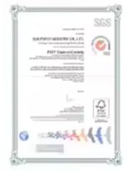 Zertifikat certificate from Xiamenshi Baijiada Paper Plastic Products Co., Ltd.