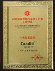 Top 10 Brand of Car Electronics Field in China certificate from SIMLUNG MICRO Co,.Ltd