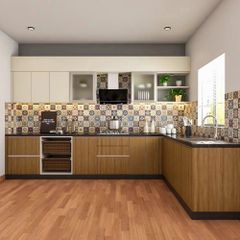 Laminated Modular Kitchen Service Type Laminated Material Wooden Appearance Modern Finish Type Laminate Kitchen Shape - Image 2