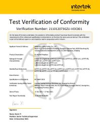 EN16647 certificate from HANGZHOU LIYING CRAFTS CO., LIMITED