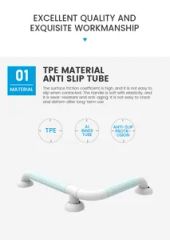 Textured Grip Angled Grab Bar - Ada Compliant for Shower and Toilet Area - Shandong Guard Zenith International Trade Co., Ltd.