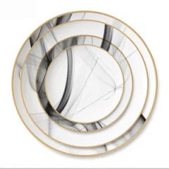 New Style Bone China Dinner Plate Set for Wedding Origin China Trademark No Style Modern Model NO. CD037 Feature Stocked - Image 1
