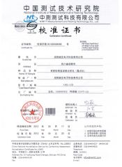 GRL-12D certificate from SHANGHAI CHANG AI TECHNOLOGY & DEVELOPMENT CO., LTD.
