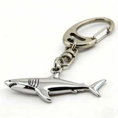 3D Metal Great White Shark Keychain Collection Origin China Shape Animals Style Business HS Code 7117190000 Feature - Image 1