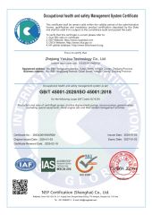 ISO45001 certificate from Zhejiang Yonjou Technology Co., Ltd.