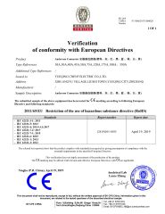 CE certificate certificate of Yueqing Chenf Electric Co., Ltd. – certificate photo, supplier certificates section