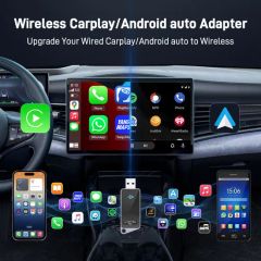 2 in 1 Wireless Carplay Adapter & Android Auto Wireless Adapter Plug&Play Low Latency Fast Connect - Image 3