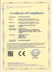 CE certificate certificate from Shanghai Zita Display Industry Co., Ltd.