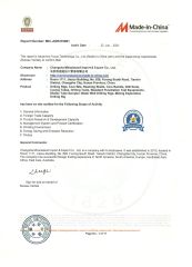 Bureau Veritas Certification certificate of Changsha Miracleland Import & Export Co., Ltd. – certificate photo, supplier certificates section