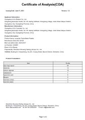 Lavender Facial Mask Powder COA certificate from Guangzhou Aixin Cosmetic Co., Ltd.