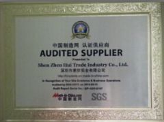 SGS certificate from Shen Zhen Hui Trade Industry Co., Ltd.