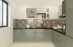 L Shaped Modular Kitchen Appearance Modern Kitchen Type Ideal Hardware Type Modern Kitchen Design L-Shape Design Approach - Image 11