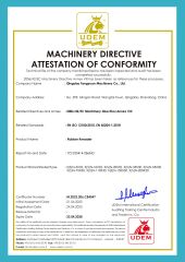 CE certificate for rubber kneaders certificate from Qingdao Tengyuan Machinery Co., Ltd.