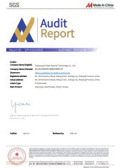 SGS certificate from Zhejiang Xuli New Material Technology Co., Ltd.